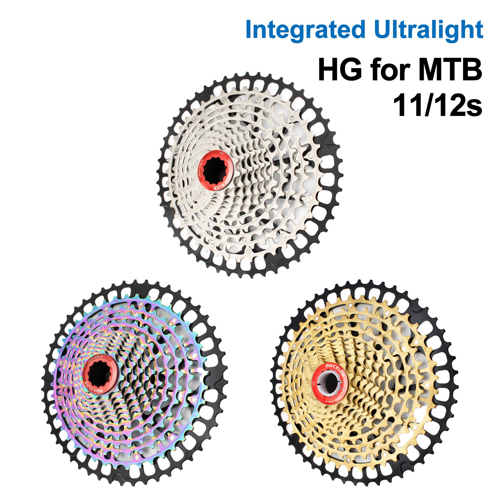 SUNSHINE Integrated Ultralight HG Cassette for Mountain Bike 11/12 Speed 11-46T 50T for Shimano HG