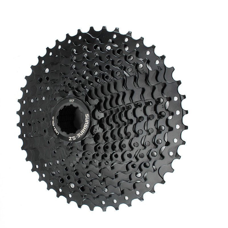 SUNSHINE HG Cassette Freewheel for MTB 8 / 9 / 10 / 11 / 12 Speed All Black Compatible with Shimano HG